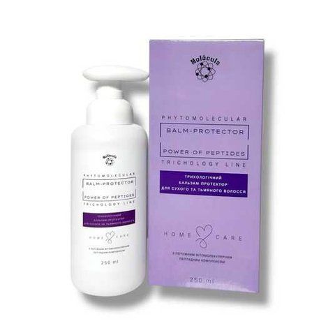Molecula Balm-protector power of peptides PHYTOMOLECULAR Фітомолекулярнийбальзам-протектор для сухого та тьмяного волосся 250 мл tov0032 фото
