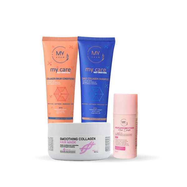 MY cosm Гладкість щодня Daily Collagen 4-в-1 (шампунь + кондиціонер + колагенова маска + термозахист) SET0007 фото